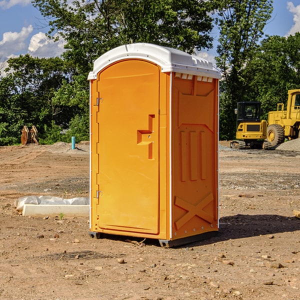 how often are the portable restrooms cleaned and serviced during a rental period in Lowville New York